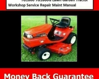 Fits Kubota -  TG1860 TG1860G Lawn Garden Tractor Workshop Service Repair Maintenance Manual - Download Now