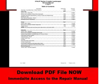 570LXT Series 2 Loader Landscaper Service Manual 7-10411  - Nice