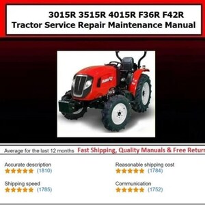 Paper Manual - 3015R 3515R 4015R F36R F42R Tractor Service Repair Maintenance Manual