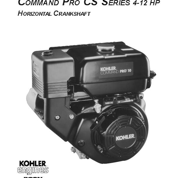 4 12 HP Engine Horizontal Crankshaft Service Repair Manual Fits Kohler Command Pro CS Series