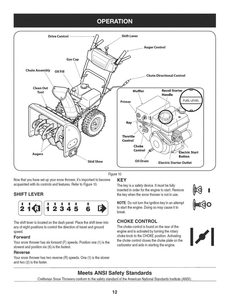 Snow Thrower Owners Operator Maintenance Manual Craftsman 24 Inch 247.