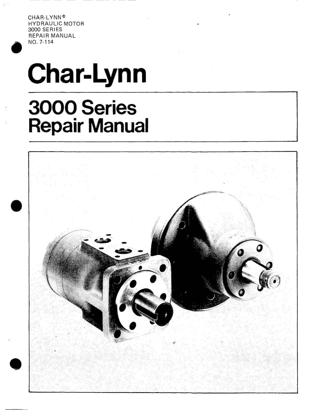 3000 Series Hydraulic Motor Service Repair Manual Fits Eaton Etsy