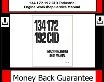 Ford - 134 172 192 CID Industrial Engine Workshop Service Manual