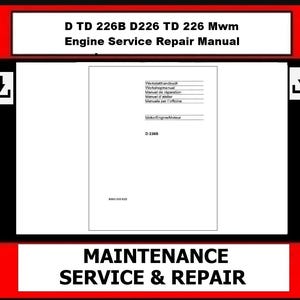D Td 226b D226 Td 226 Mwm Engine Service Repair Manual