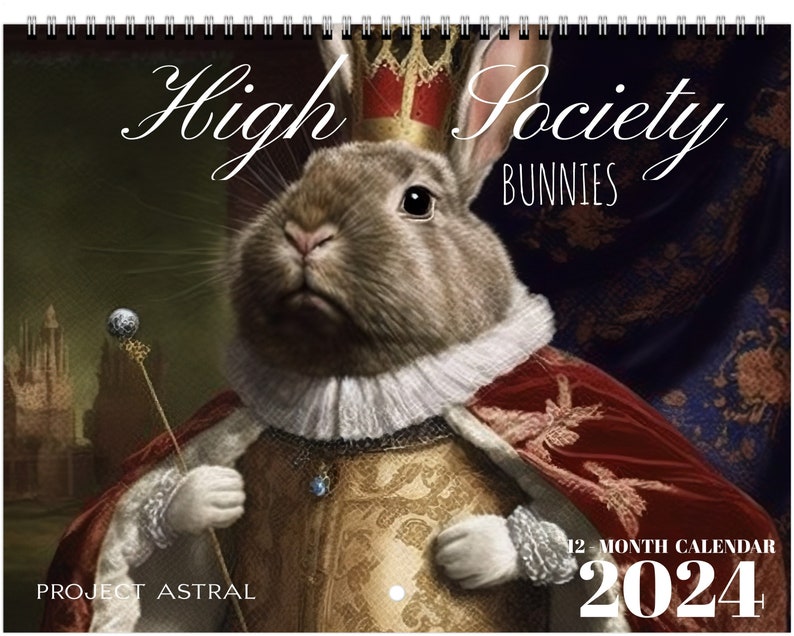 2024 Wall Calendar / US Version / High Society Bunnies / 2 - Etsy UK 2024 Wall Calendar / US Version / High Society Bunnies / 2 - Etsy UK