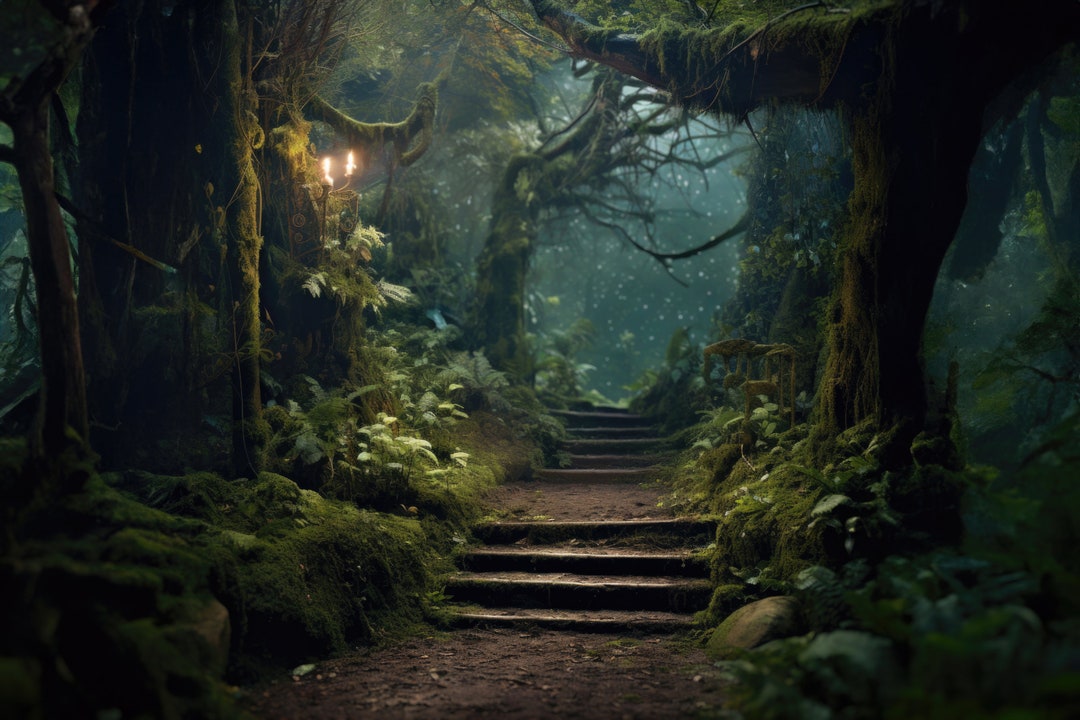 Forest Path Bokeh Digital Backdrop | Instant Digital Download ...