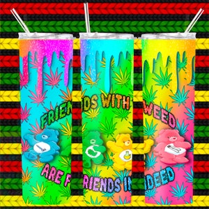 CannaBear Friends Indeed 20 Oz tumbler PNG