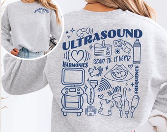 Sonographer Sweatshirt for Ultrasound Tech, Sonographer Sweater, Ultrasound Technologist Crewneck Sweatshirt, Ultrasound Tech Gift RDMS Gift