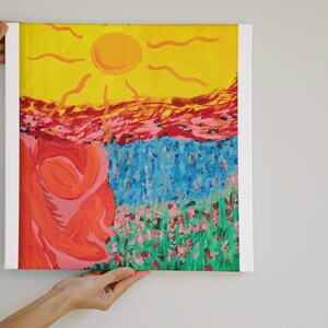 Espíritus curativos Impresión digital Decoración de pared Pintura acrílica Color brillante Descarga instantánea Arte imprimible Estilo contemporáneo Impresiones multicolores