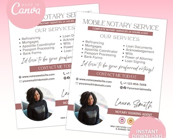 Flyersjabloon mobiele notaris: canvamarketing (digitale download)