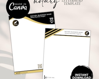 Professional Letterhead, Notary Letterhead, Notary Templates, Business Letterhead, Notary Flyer Template, Notary Marketing Templates