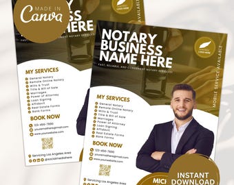 Flyersjabloon mobiele notaris: canvamarketing (8,5 x 11 inch)