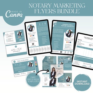 Notary Marketing Mini Bundle, Notary Marketing Bundle, Notary Bundle Starter Kit, Notary Marketing Templates, Loan Signing Agent Bundle