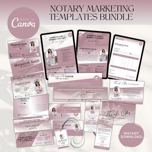 Notary Branding Bundle, Notary Marketing Flyers Bundle, Notary Bundle Starter Kit, Notary Marketing Templates, Notary Branding Kit