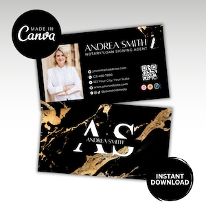Black and Gold Notary Business Card,Notary Public Business Card,Mobile Notary Business Card,Notary Business Card Template Notary Template