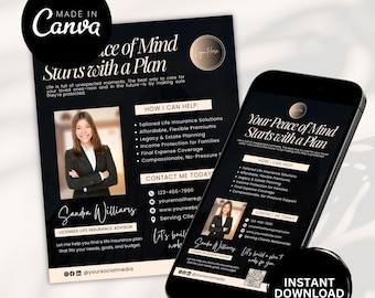 Life Insurance Template, Insurance Marketing, Life Insurance, Insurance Flyer, Insurance Agent, Insurance Marketing, Financial Advisor