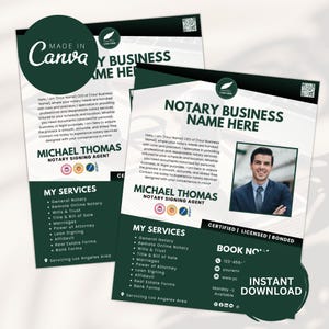 Volantino notarile, volantino notarile mobile, modello di volantino di marketing per notaio mobile, modelli di marketing Canva, volantino aziendale notarile, modello notarile