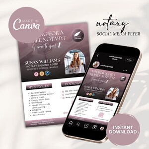 Loan Signing Agent Notary Business, Notary Template, Notary Marketing, Notary Canva Template, Notary Social Media, Notary Marketing Flyer