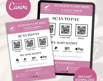 Scan to Pay, modèle Scan to Pay, signe Scan to Pay, signe code QR, signe code QR pour entreprise, signe signe paiement qr code, signe scan to pay notaire