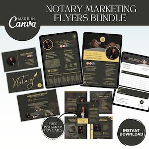 Notary Marketing Mini Bundle, Notary Marketing Bundle, Notary Bundle Starter Kit, Notary Marketing Templates, Loan Signing Agent Bundle