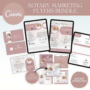 Notary Marketing Mini Bundle, Notary Marketing Bundle, Notary Bundle Starter Kit, Notary Marketing Templates, Loan Signing Agent Bundle