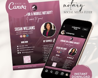 Flyer notaris Mobiele notarisflyer Notaris Marketing Sjablonen notaris Notarisflyer Flyer lening ondertekenaar Instagram-flyer