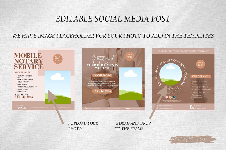 Notary Instagram Templates: 140 Social Media Posts (canva Editable) - Etsy