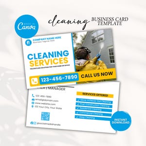 Cleaning Services Business Cards, Professional Cleaning Card, Pink House Keeping Card, Professional Cleaner, Cleaning Service Flyer
