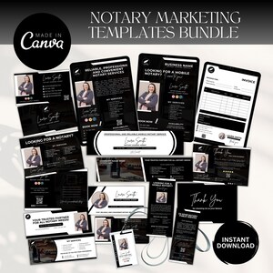 Notary Branding Kit, Notary Templates Bundle, Notary Marketing Bundle, Notary Bundle Starter Kit, Notary Marketing Templates, Notary Bundle