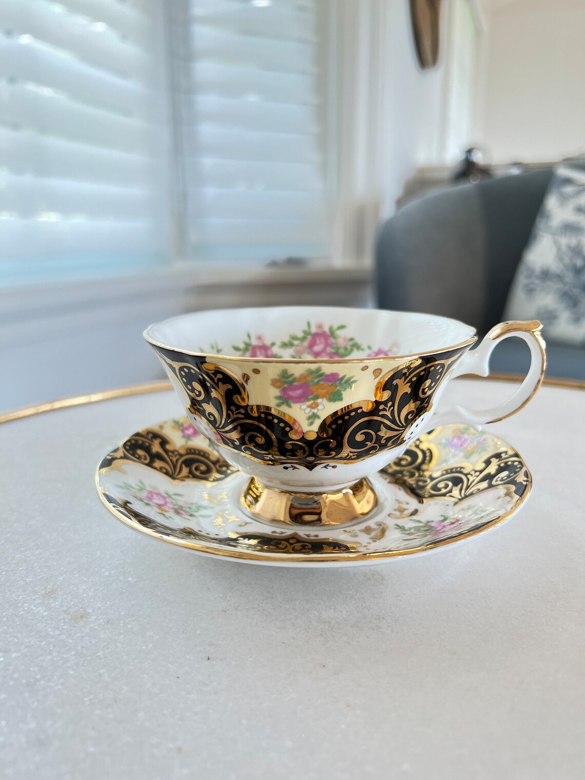Elizabethan Antique Tea Cup and Saucer Etsy