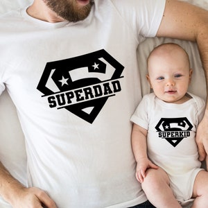 Superdad And Superkid Shirt, Dad And Son Shirt, Superhero Dad T Shirt, Father And Son Matching Shirts, Best Gift For Dad, Fathers Day Shirt