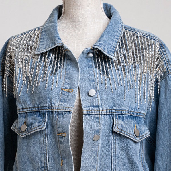 Rhinestone Jean Jacket