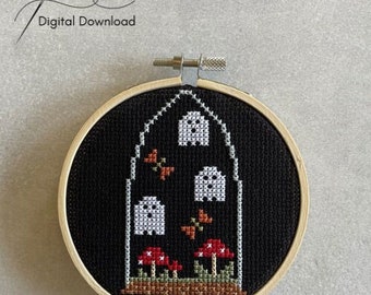 Spooky Ghosts Cross Stitch Pattern | Digital Download