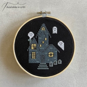 Haunted House Cross Stitch Kit | Beginner- Friendly
