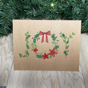 Carte de Noël brodée | Fait main
