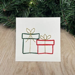 Carte de Noël brodée | Fait main