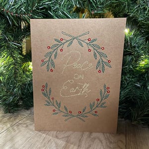 Carte de Noël brodée | Fait main