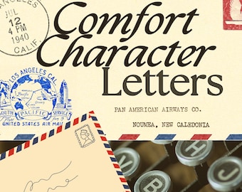 Comfort Character Letters - Digital File - In Depth