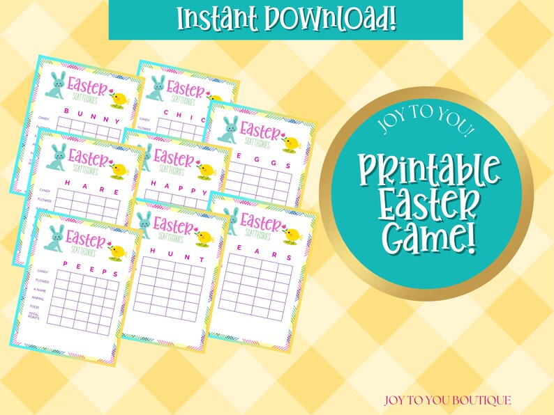 Easter Scattergories Game Scattergories Printable Easter Printable ...