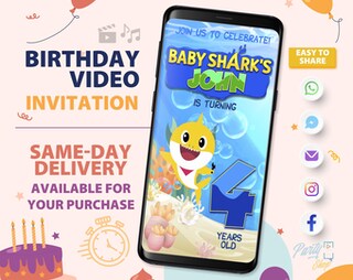 Kit Compleanno Baby Shark – Sfondo Foto + Palloncini Lattice E Alluminio – Decorazioni Per Festa A Tema
