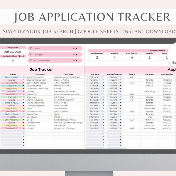 Google Sheets Template Etsy