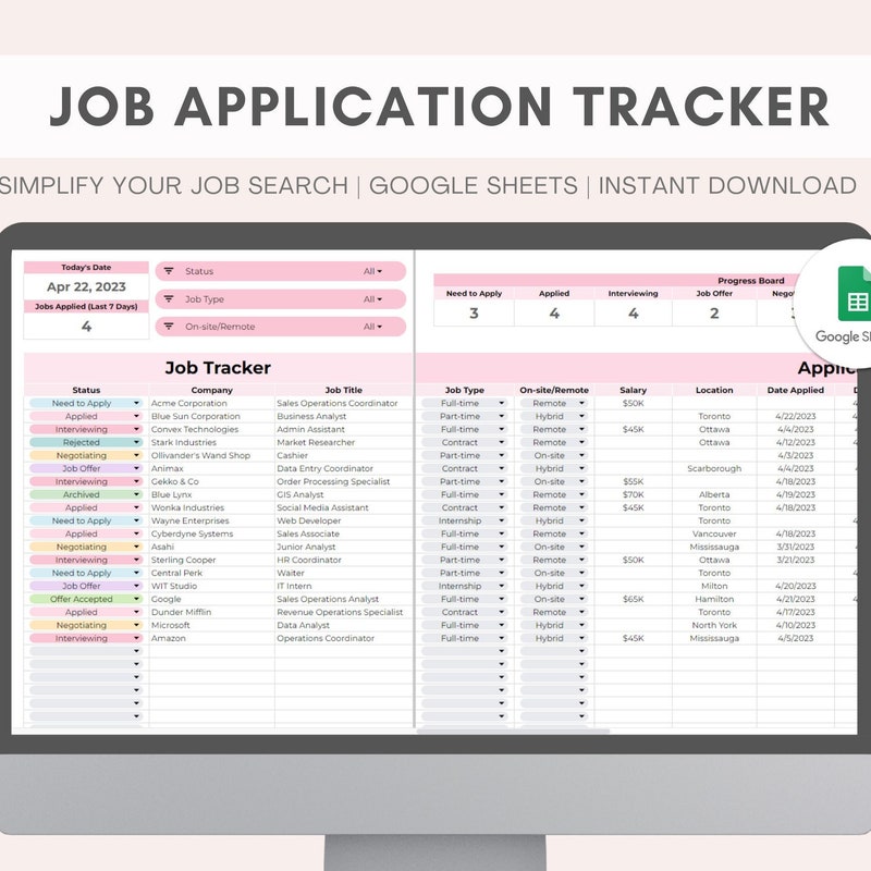 Google Spreadsheet Job Etsy