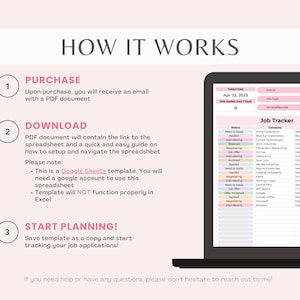 Job Application Tracker: Google Sheets Template (digital Download) - Etsy