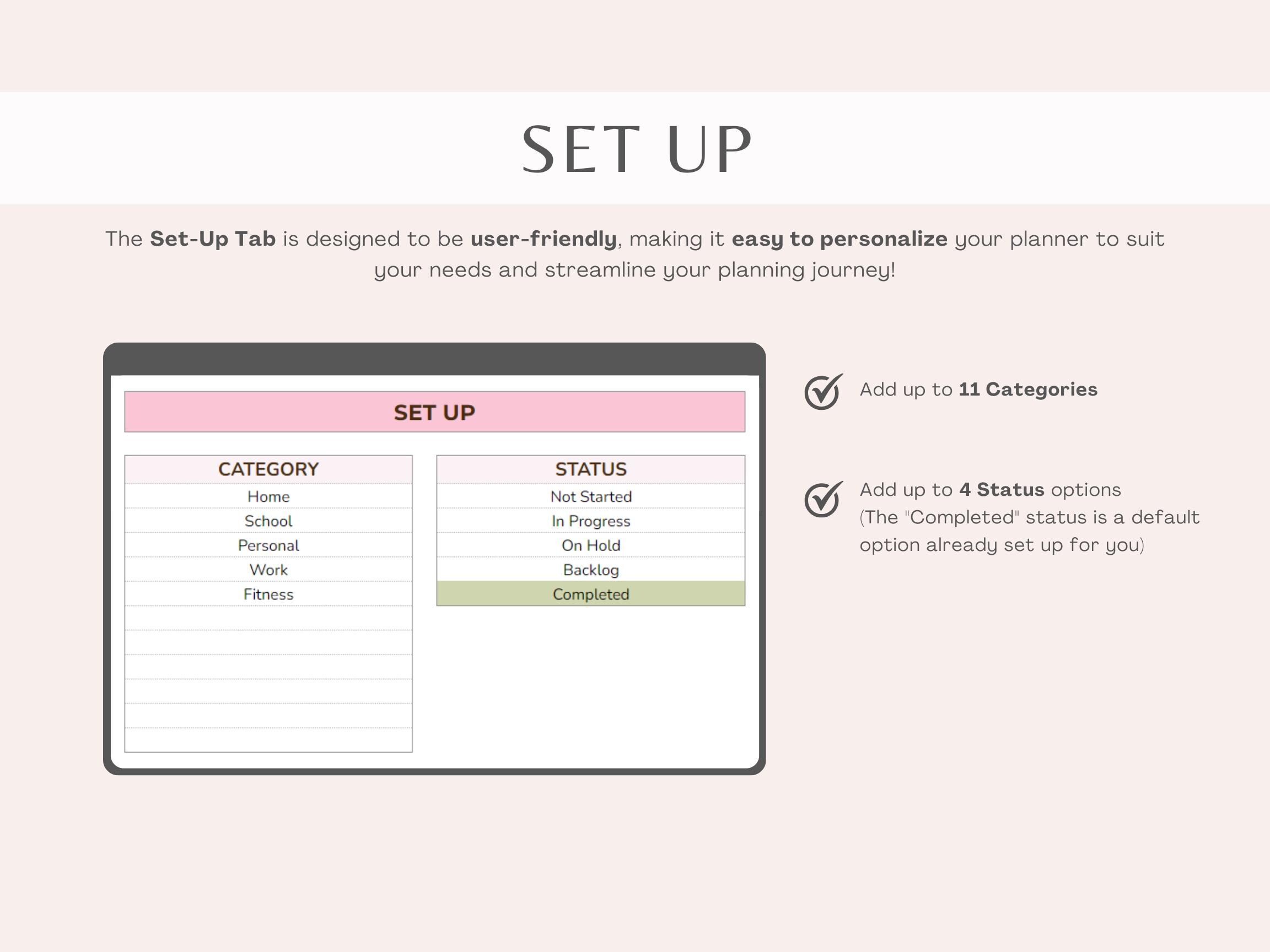 Task Tracker Spreadsheet | to Do List | Smart Calendar | Project ...
