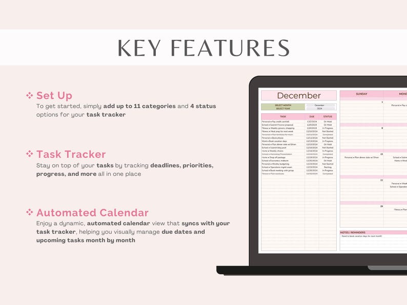 Calendars For Task Management Task Tracker Spreadsheet | to Do List | Smart Calendar | Project ...