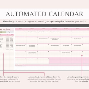 Task Tracker Spreadsheet | to Do List | Smart Calendar | Project ...