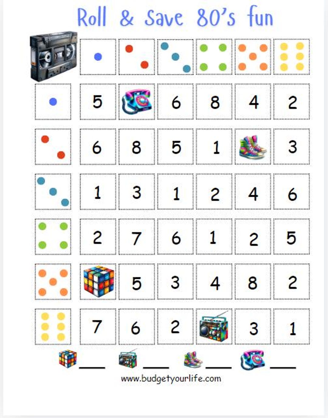 Roll and Save 80's Fun - Etsy