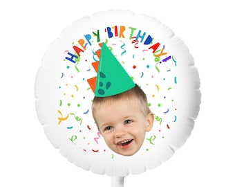 Happy Birthday Photo Balloon Mylar Helium Balloon, Personalized Party Decor
