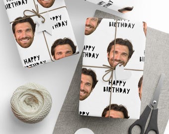 Customised Face Gift Wrap / Personalised Wrapping Paper / Birthday wrapping paper / Personalised Face Gift Wrap / Wrapping paper roll