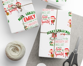 Personalized Christmas Wrapping Paper: Santa's Naughty/Nice List